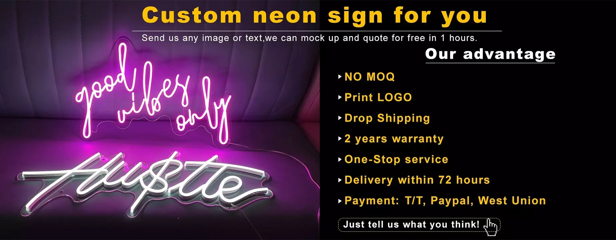 LED neon signs custom banner