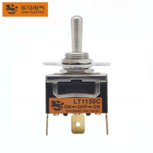 Mini Toggle Switch  250 Quick Connect Terminal ON-OFF-ON LT1130C