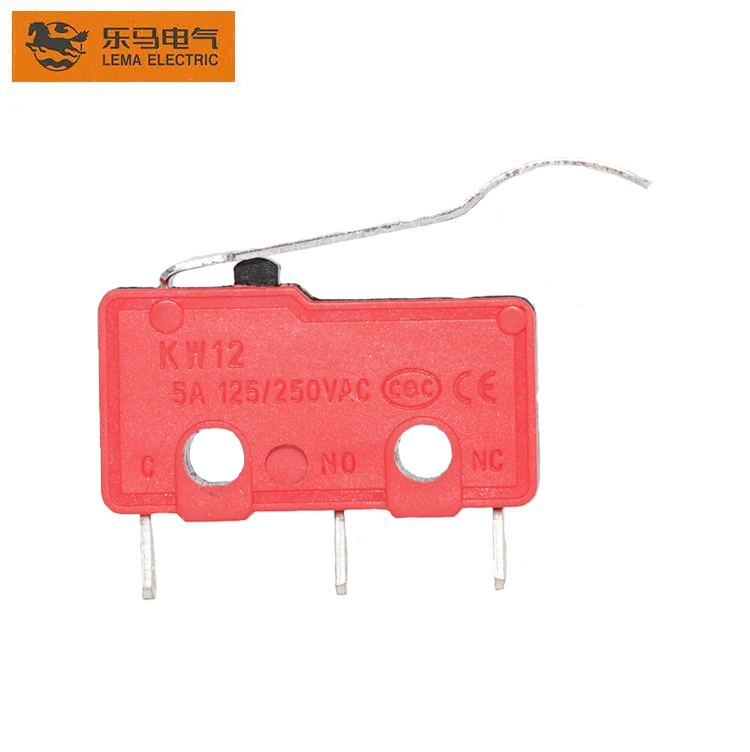 Short Lead Time for Micro Switch Price - Factory Supply Sensitivity Mini Micro Switch Long Bent Lever KW12-61 – Lema