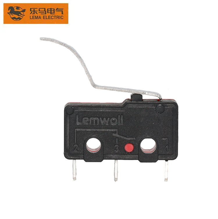 High Performance Micro Relay Switch - Sensitivity Mini Micro Switch Long Bent Lever KW12-63 With CE – Lema