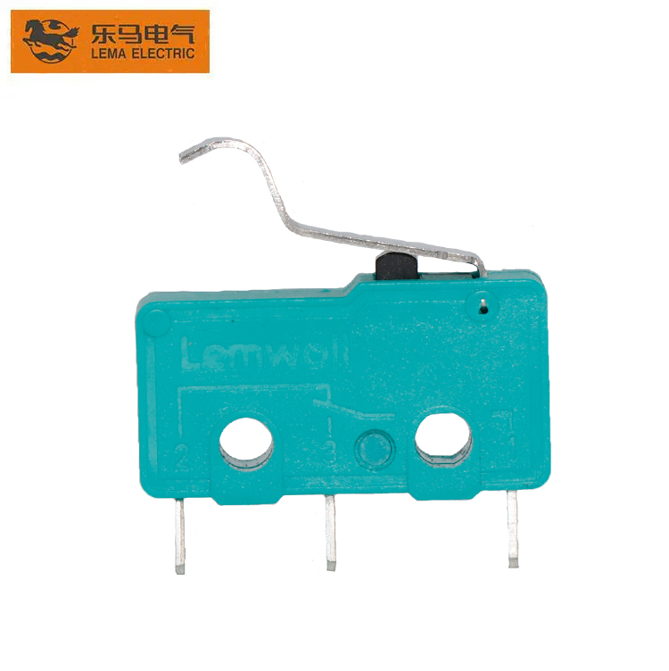 Good quality Micro Electrical Switch - Small Micro Switch Green High Short Bent Lever with CE approval kw12-56 – Lema