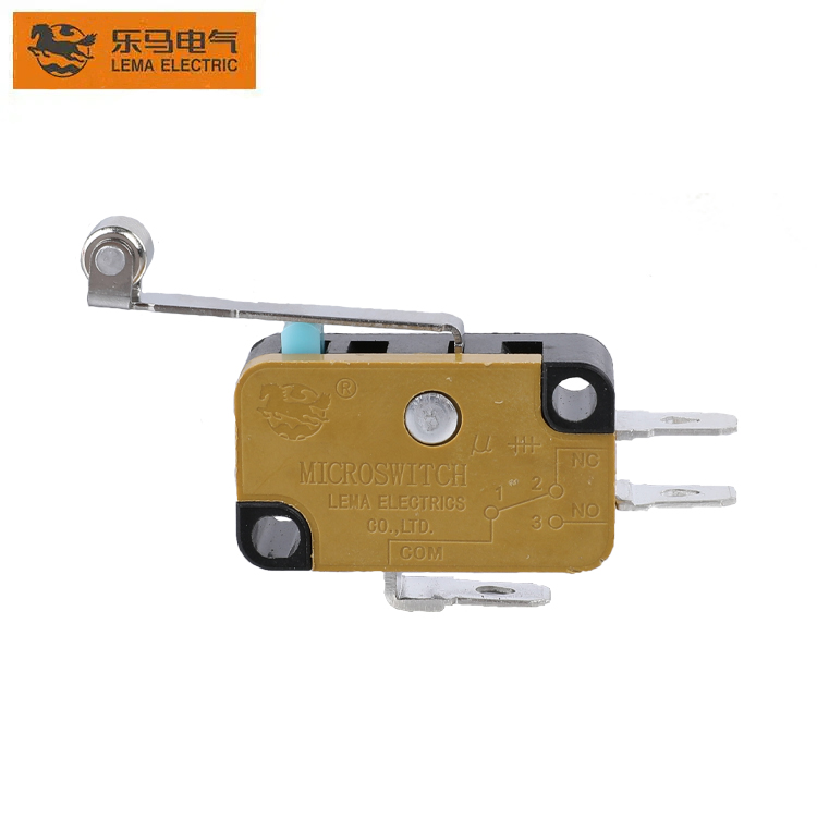 High Quality for Green Micro Switch - Yellow and Black Micro Switch Long Roller Lever KW7N-3T – Lema