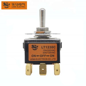 Lema Toggle Switch 250 Quick Connect Terminal ON-OFF-ON LT1230C