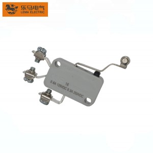 Lema Micro Switch Grey Long Bent Metal Wheels Arm Screw Terminal Auto Electronic Switch Kw7-23L with CE Approvals