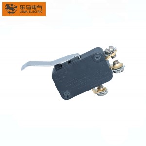 Factory Supply Black KW7-5I2L1 Short Bent Lever Brass Screw Terminal Micro Switch