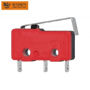Micro Switch Red and Black Right Angle Bend Lever KW12-7