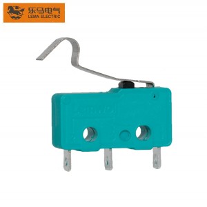 Green Mini Micro Switch Long Bent Lever Solder Terminal with CE Approval