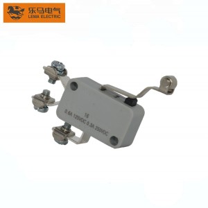 Lema Micro Switch Grey Long Bent Metal Wheels Arm Screw Terminal Auto Electronic Switch Kw7-23L with CE Approvals