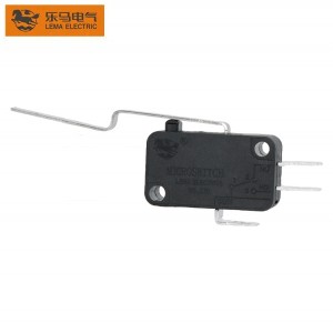 Micro Switch KW7-953 Extra Long Right Angle Bending Lever Black Solder Terminal