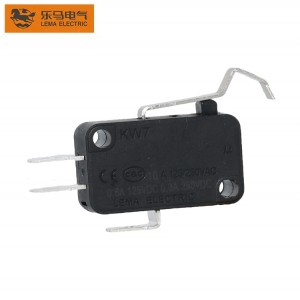 Factory Supply Multi-Angle Bending Lever Micro Switch kw7-971 Black