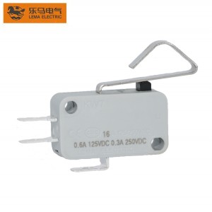 Micro Switch Grey KW7-4 Solder Terminal Long Bent Lever 16A