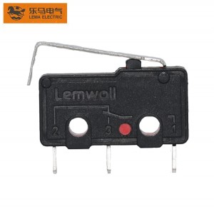 Micro Switch Red and Black Right Angle Bend Lever KW12-7