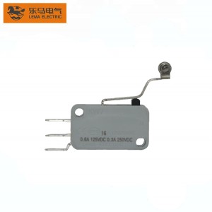 Factory Direct Sales Switch Long Bent Roller Arm Side Common Terminal Grey Kw7-23D Auto Electronic Micro Switch Kw7-23D