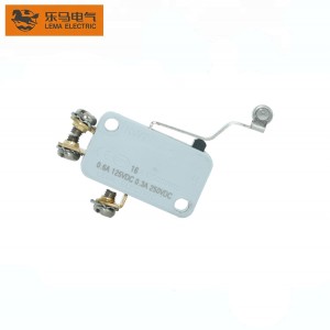Lema Factory Supply Electronic Device Long Bent Metal Wheels Lever Screw Terminal Grey Micro Switch Kw7-23L1