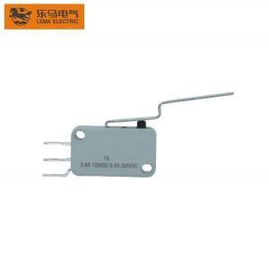Micro Switch Home Appliance Side Common Terminal Long Bent Lever Grey Microswitch Kw7-9I2d with CQC Approval