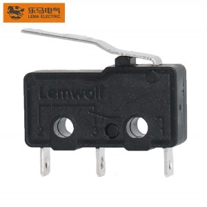 Factory Supply Mini Micro Switch Black KW12-17 Long Bent Lever 5A