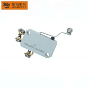 Lema Factory Supply Electronic Device Long Bent Metal Wheels Lever Screw Terminal Grey Micro Switch Kw7-23L1