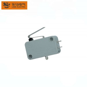 Lema Brand Factory Supply Long Bent Lever Solder Terminal Electronic Device Microswitch Grey Kw7-42y