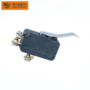 Factory Supply Black KW7-5I2L1 Short Bent Lever Brass Screw Terminal Micro Switch