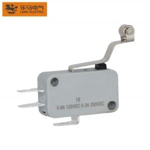 Lema Factory Long Bent Roller Lever Micro Switch Grey KW7-23 16A