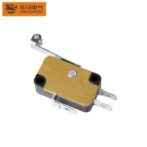 Yellow and Black Long Roller Lever Micro Switch KW7N-2T