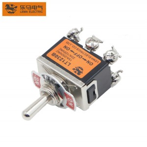 Lema LT1230B Double pole ON-OFF-ON toggle switch 15A for electrical equipment