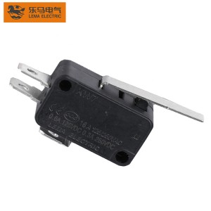Lema Factory Supply Long Lever Quick Connect Terminal Micro Switch KW7-1 Black