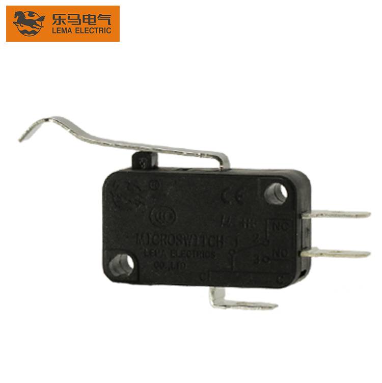 China Gold Supplier for Micro Limit Switch Dimensions - Lema KW7-51 bent lever snap action micro switch cross reference – Lema