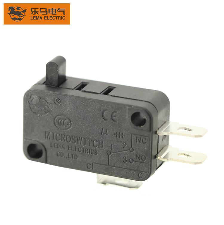 Factory Cheap Hot Micro Switch 16a 250v T85 5e4 - High Quality KW7-01 Black 16A 250VAC Long Button Electric Micro Switch – Lema