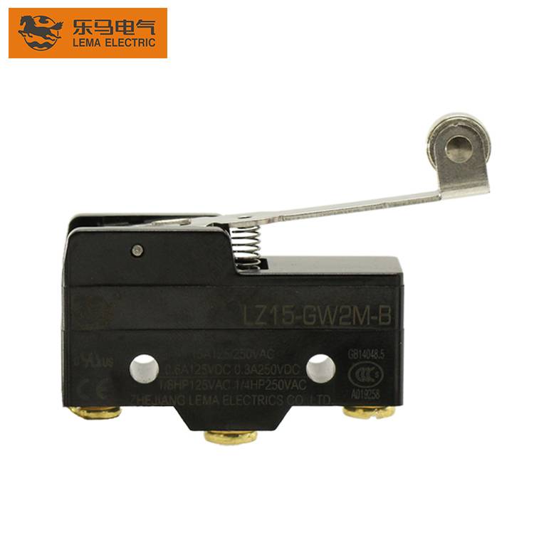 China Wholesale Micro Switch 28mm Factory –  Lema LZ15-GW2M-B hinge metal roller lever limit switch 10a 250vac limit switch – Lema