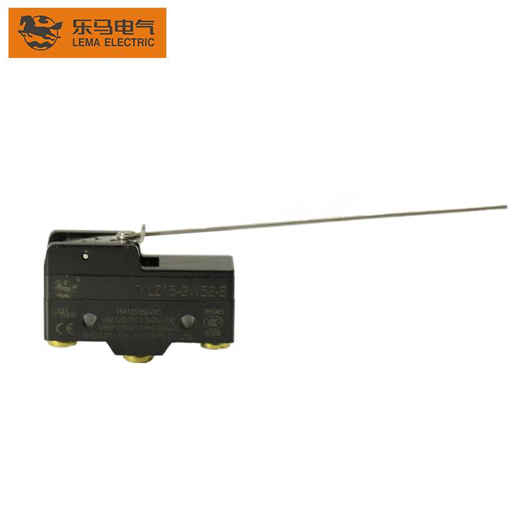 China Wholesale Microswitch Button Pricelist –  LZ15-GW52-B mechanical low force wire hinge lever limit switch for gate opener – Lema