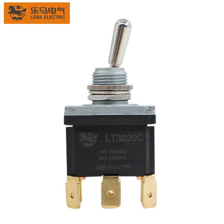 China Wholesale Toggle Flick Switch Manufacturers –  LT3220C 15a 125/250VAC  3 Pin Toggle Switch Wiring – Lema