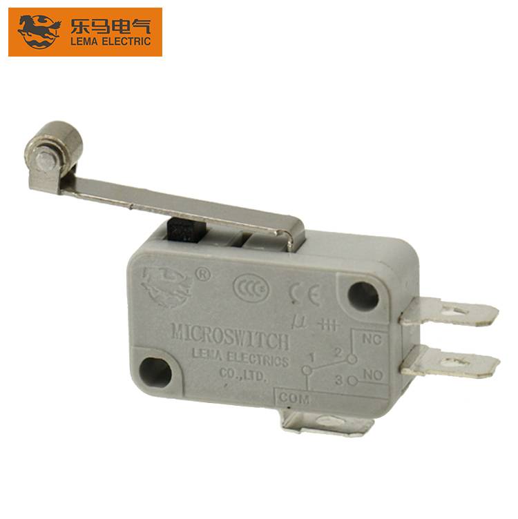 KW7-2 Long Metal Roller Lever Copper Electric Microswitch 5A with CE,CCC,VDE Approvals