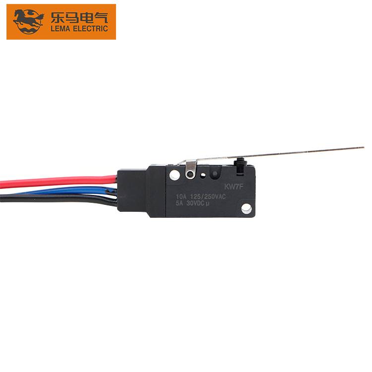 Online Exporter Micro Limit Switch - KW7F-9L Push Button Short Roller Lever SPDT Micro Switch – Lema
