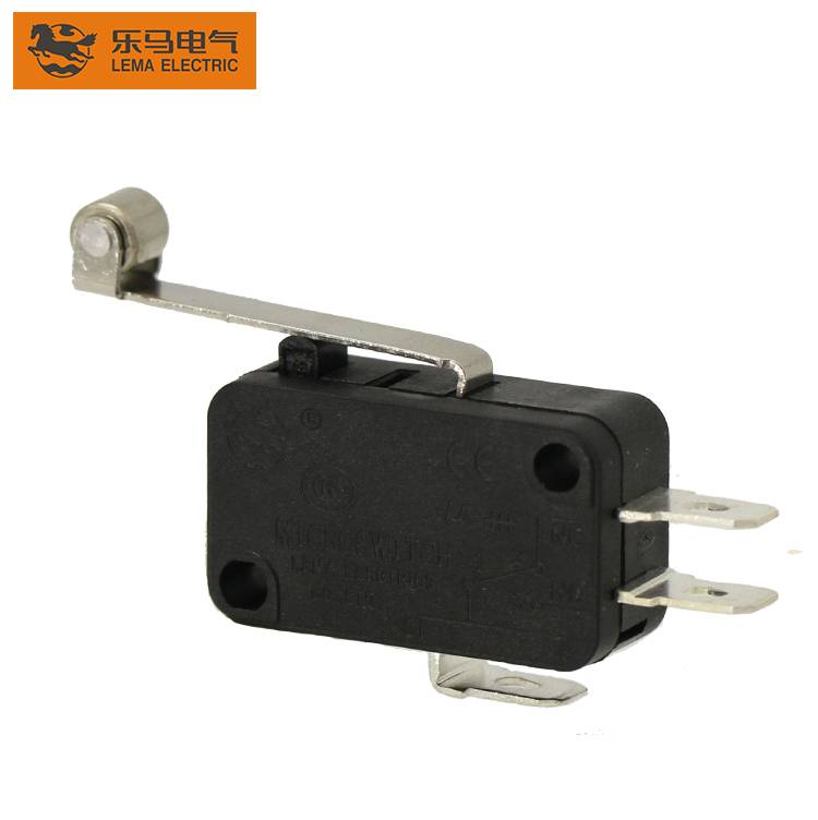 Fixed Competitive Price Micro On Off Switch - KW7-2 16A 4.8mm or 6.3mm Terminal Long Steel Roller Lever Electric Micro Switch – Lema