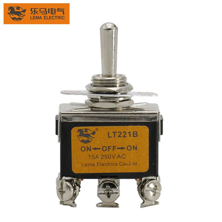 LT221B Double Pole DPDT Mini Toggle Switch 6 Pin ON-OFF-ON