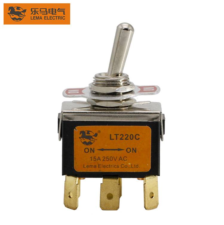 China Wholesale Micro Toggle Switch Pricelist –  Wholesale LT1220C Quick Terminal 2A 250VAC Toggle Switch 6 Pin ON-ON – Lema