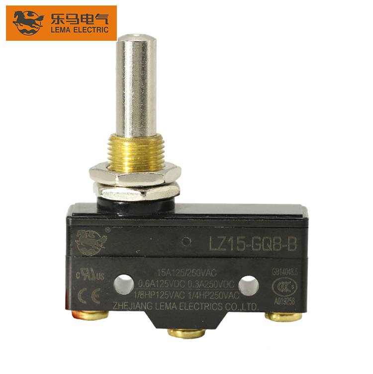 China Wholesale Tact Micro Switch Side Actuated Suppliers –  High Quality LZ15-GQ8-B Panel Mount Long Plunger CCC CE Micro Limit Switch – Lema