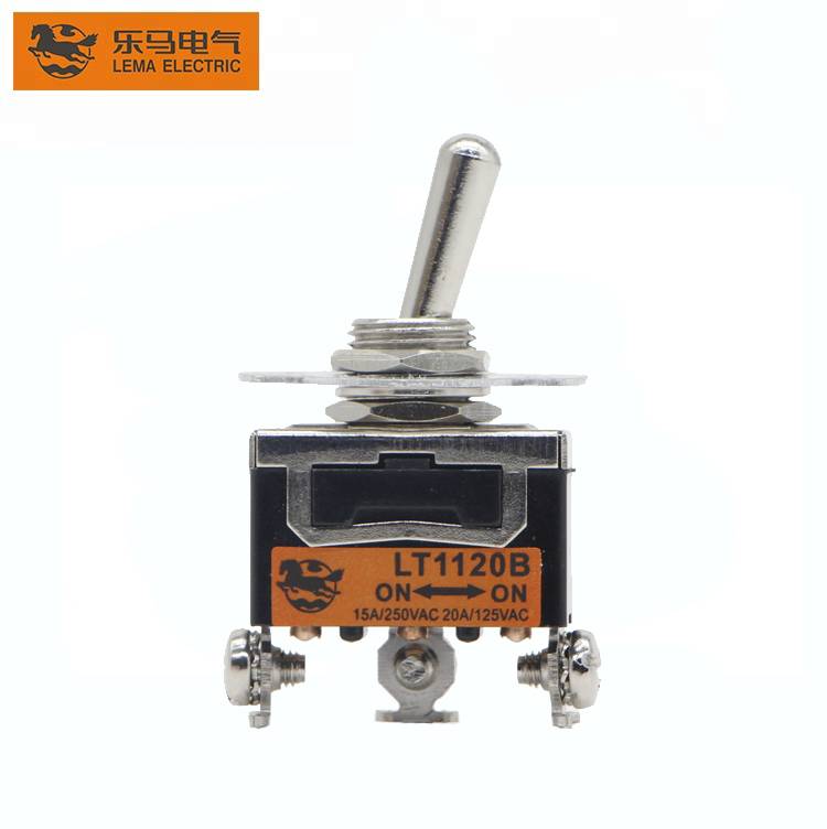 China Wholesale Double Toggle Switch Pricelist –  Lema LT1120B screw terminal on-on one way toggle switch 3 pin toggle switch – Lema