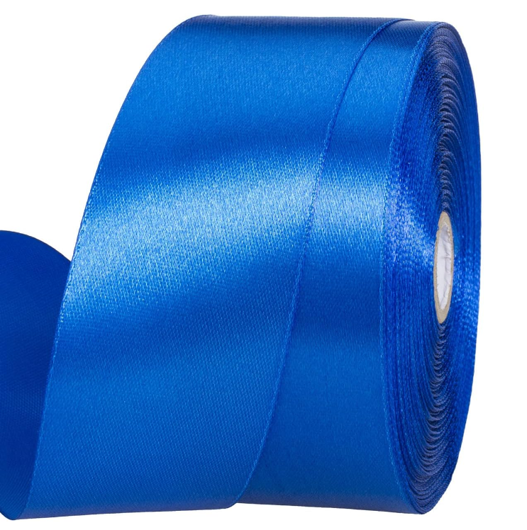 LEMO 1 12 Inch Royal Blue Solid Satin Ribbon Craft Fabric Ribbon for Gift Wrapping Floral Bouquets Wedding Party Decoration
