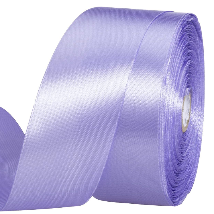 LEMO 1 12 Inch Light Purple Solid Satin Ribbon Craft Fabbon Ribbon ho an'ny Famonosana Fanomezana Voninkazo Bouquets Wedding Party Decor