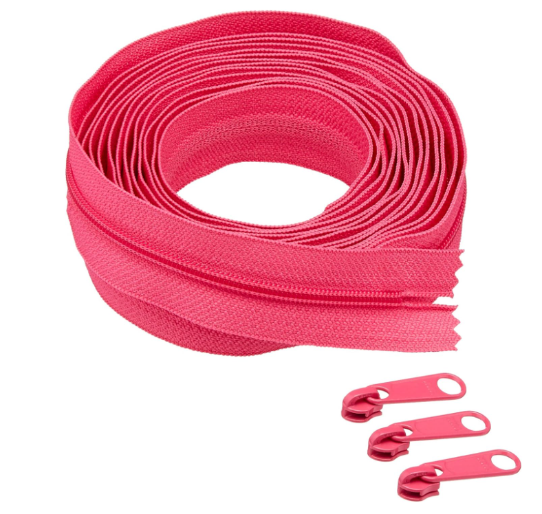 long chain nylon zipper in roll bulk direct factory wholesale custom-made nylon zipper for luggage bag