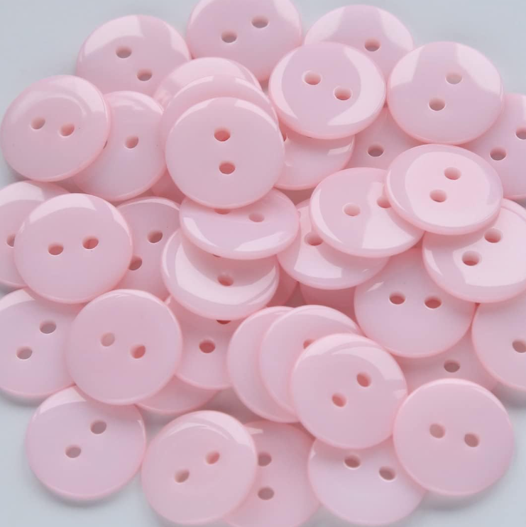 LEMO 200pcs 58 Inch (15mm) Yellow Buttons 2 Holes Resin Button for Sewing and DIY Crafts