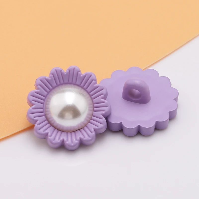 LEMO Nou buton de rășină de floarea soarelui, cu spatele plat, colorat, de 18 mm și 25 mm pentru îmbrăcăminte