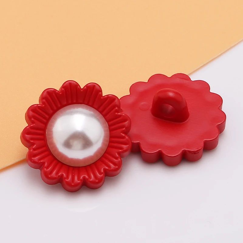 LEMO Existing stock shank button fashion resin buttons flower buttons for shirts
