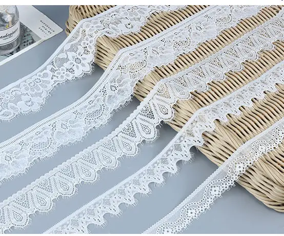 Factory Supplier eyelash Stretch Lace Trimming Elastic Lace Trim for Garment Accessories