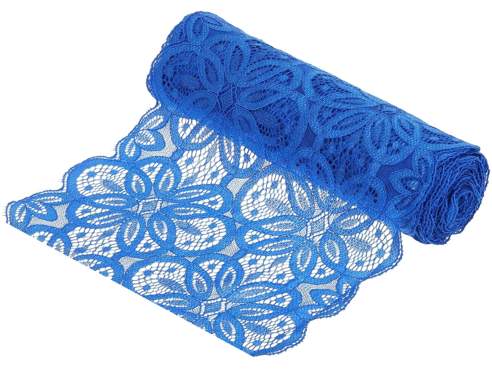 Lace Ribbon 10 Yards 7 Inch Lace Flower Trim para sa Craft Gift Wrappers Headbands Wedding Royalblue