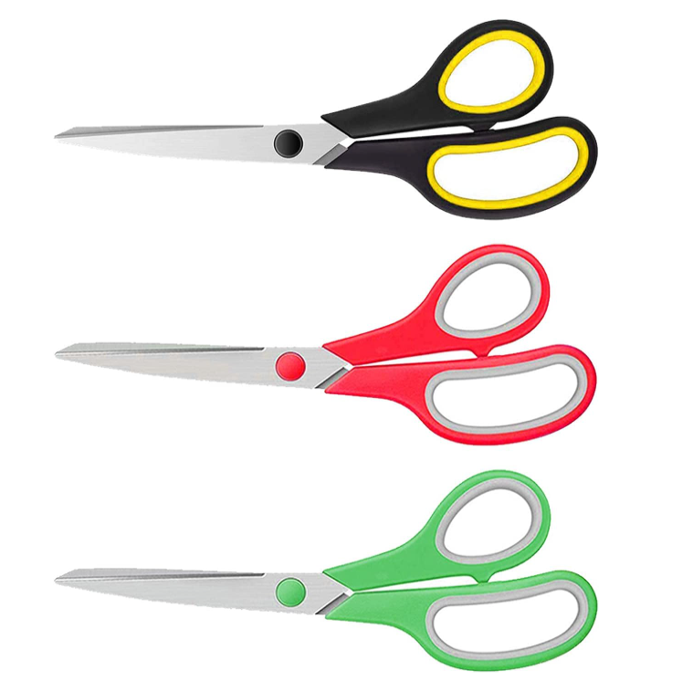 Modern Yellow Red Green Tailor Scissors Professional Stainless Steel for Fabric Cloth Cutting Scissors