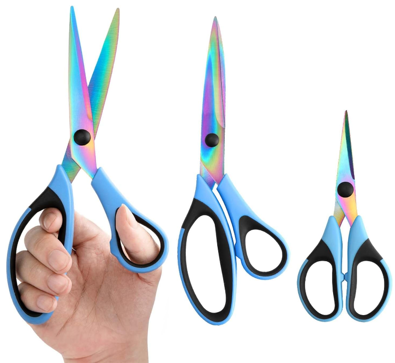Modern Blue and Black Tailor Scissors Professional Stainless Steel for Fabric Cloth Cutting Scissors