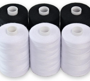 White Black Sewing Threads for Polyester Thread...